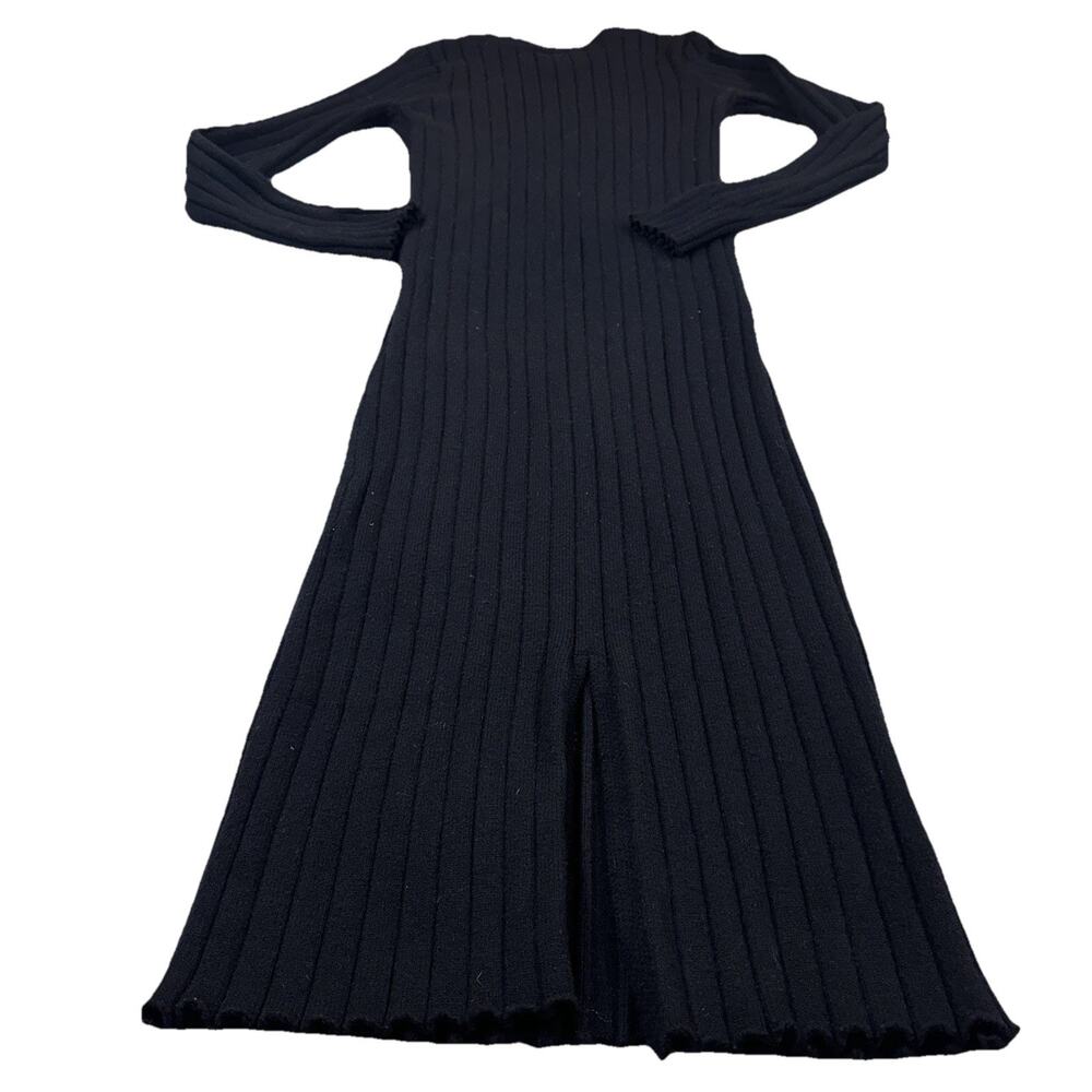 Lulus Women's The Best Yet Ribbed Bodycon Sweater Dress CG2 Black Size Medium - Picture 10 of 13
